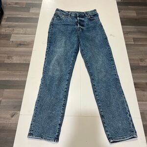 H&M High Waisted Mom Blue Denim Jeans